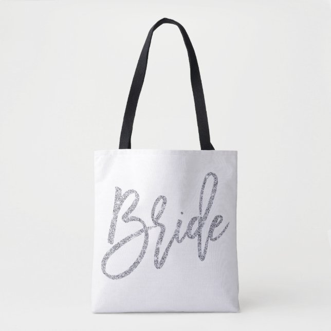 Bolsas De Boda De Novias Plata Y Blanca (Anverso)