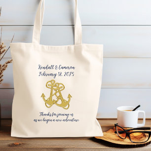 Bolsas de Boda del portapapeles náutico de dos anc
