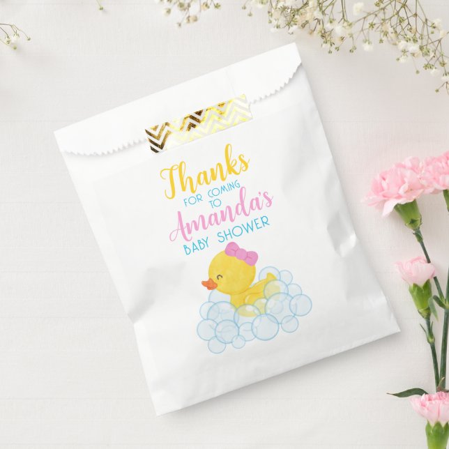 Bolsas de chica de pato de caucho Baby Shower Favo (Sellado)
