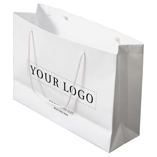 Bolsas de compra de papel con logotipo comercial m (Angulo Anverso)