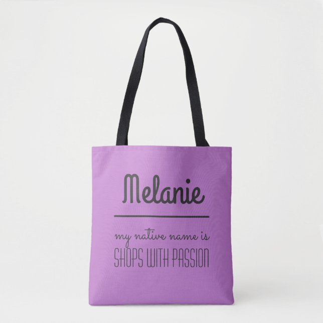 Bolsas de compras con nombres personalizados diver (Anverso)