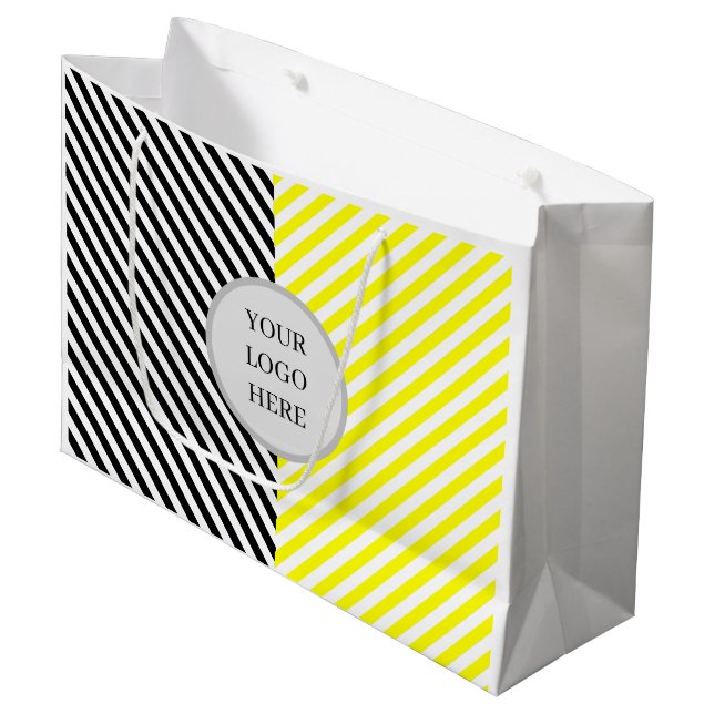 Bolsas de compras de papel con logotipo (Angulo Anverso)