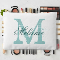 Bolsas de cosméticos grandes con monograma de nomb