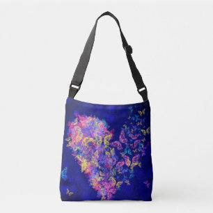 Bolsas de cuerpo cruzado de mariposa cardíaca
