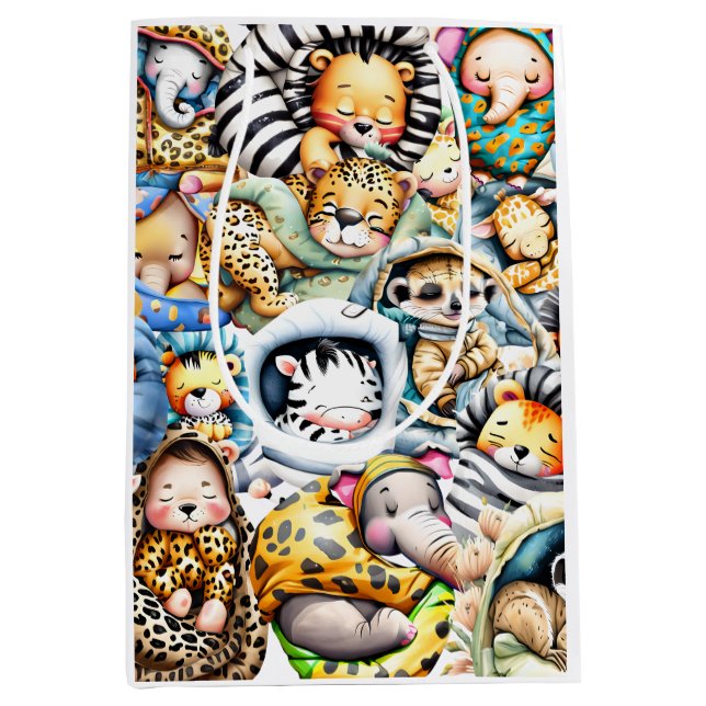 Bolsas de dormir de animales salvajes de la selva  (Anverso)