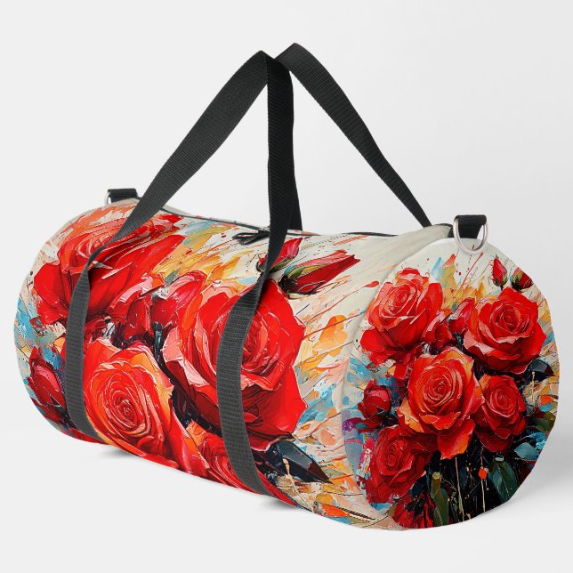 Bolsas de Duffle - El arte de las rosas rojas (Esquina izquierda)