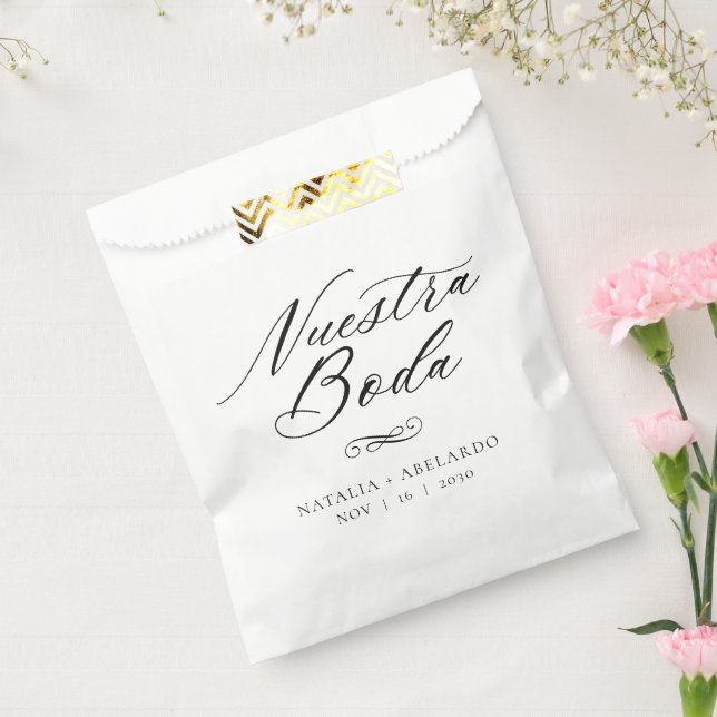 Bolsas de dulces para boda mexicana Nuestra Boda (Sellado)