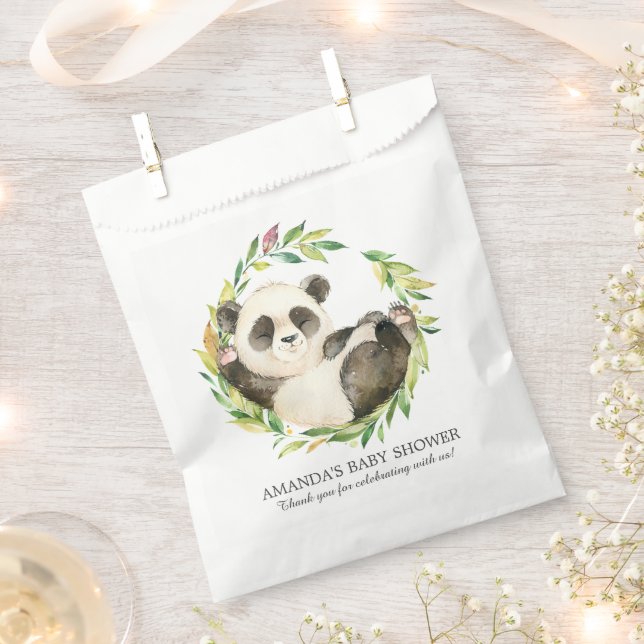 Bolsas de Favor Baby Shower para el oso Panda (Cortado)