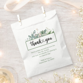 Bolsas de Favor Blanco Personalizadas de la Boda J