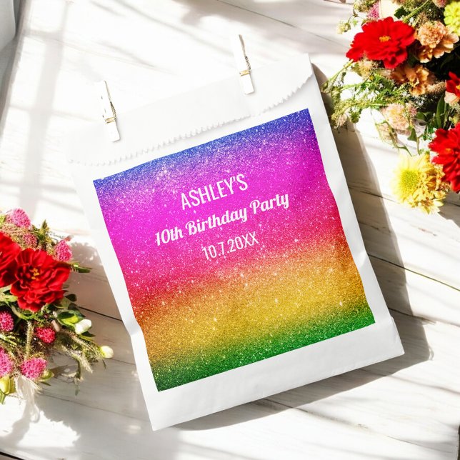 Bolsas de Favor con Brillo de Arcoíris Rosa Amaril (Subido por el creador)