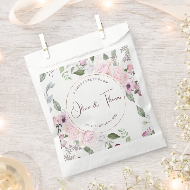 Bolsas de Favor con Dulces Florales Hermosos (Cortado)