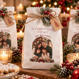 Bolsas de Favor con Foto Personalizada de Navidad