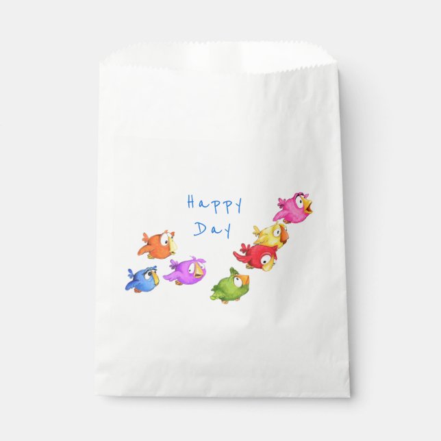 Bolsas de Favor con Texto Personalizado - Aves Fel (Anverso)