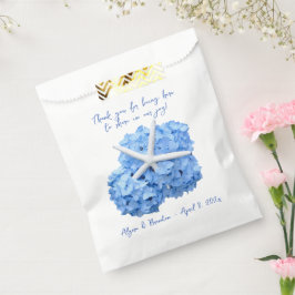 Bolsas de Favor de Boda Blue Hydrangea Starfish Be