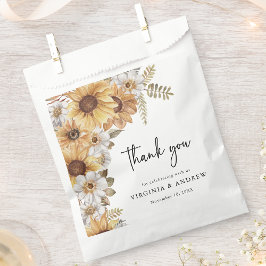 Bolsas de Favor de Boda de Girasoles
