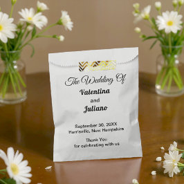 Bolsas de Favor de Boda en Blanco y Negro