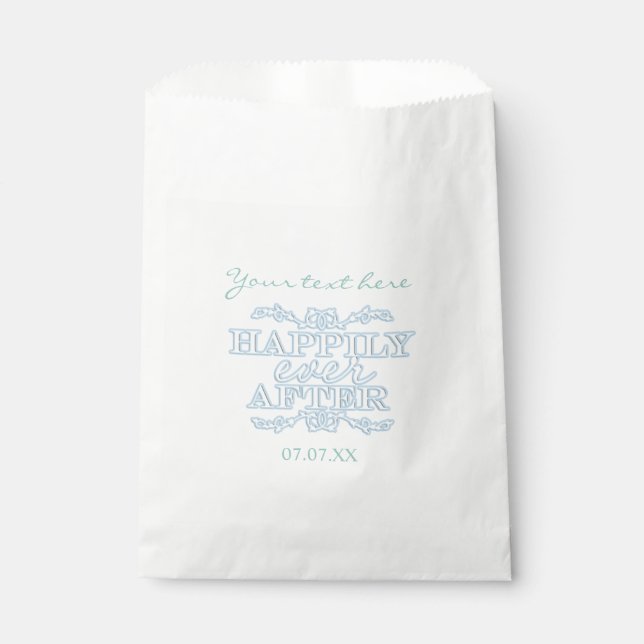 Bolsas de Favor de Boda Felices para Siempre (Anverso)
