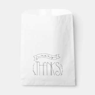 Bolsas de Favor de Boda Muchas Gracias