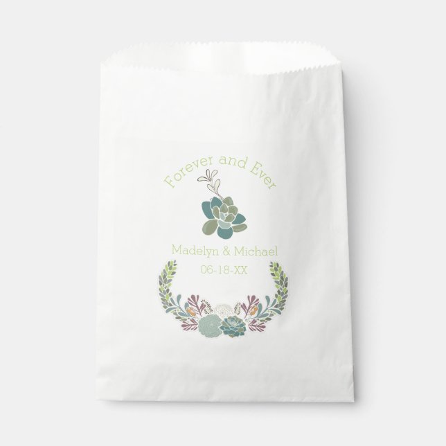 Bolsas de Favor de Boda Personalizada para Siempre (Anverso)