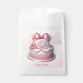 Bolsas de Favor de Bow Rosa de Pastel decorativo