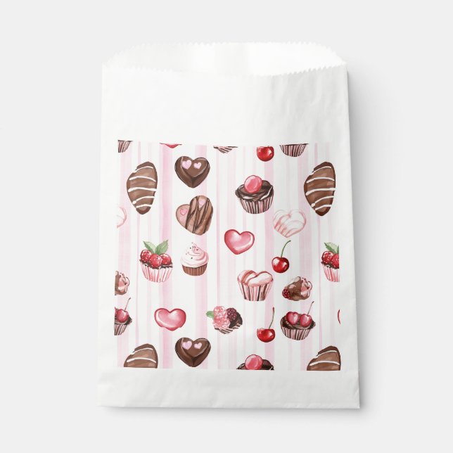 Bolsas de Favor de Choco Heart Valentine (Anverso)