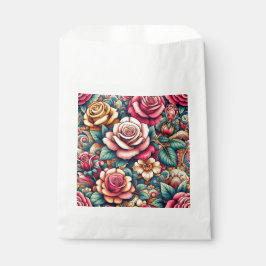 Bolsas de favor de compras de flores florales colo