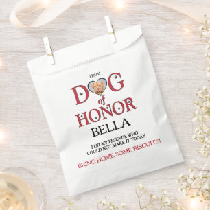Bolsas de Favor de Corazón Rojo Perro de Honor