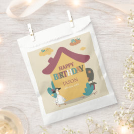 Bolsas de Favor de Cumpleaños Coloridas y Felices