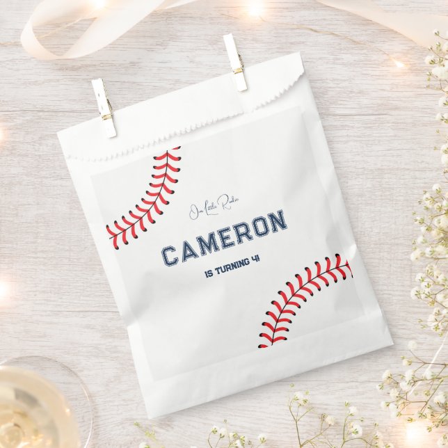 Bolsas de Favor de Cumpleaños Temáticas de Béisbol (Cortado)