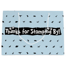 Bolsas de Favor de Dinosaurio Azul Cielo: Estampad