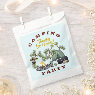 Bolsas de Favor de Fiesta de Camping Gracias