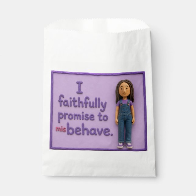 Bolsas de Favor de Fiesta de María la Traviesa (Anverso)