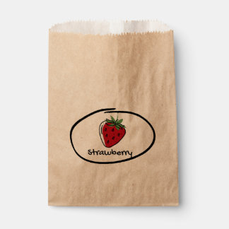 Bolsas de favor de fresa