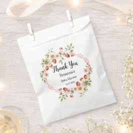 Bolsas de Favor de Fresa Gracias A Baby Shower