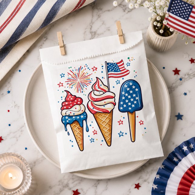 Bolsas de Favor de Helado del 4 de Julio (Subido por el creador)