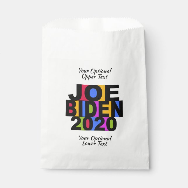 Bolsas de favor de JOE BIDEN 2020 texto personaliz (Anverso)