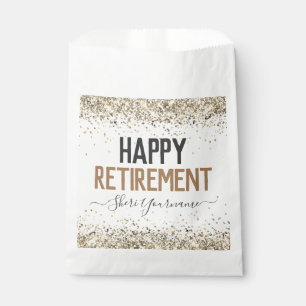 Bolsas de Favor de Jubilación Feliz Guión purpur