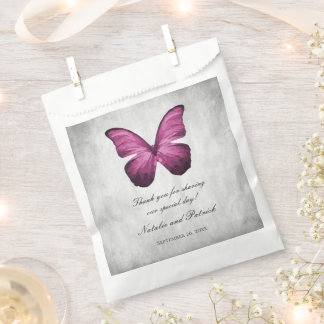 Bolsas de Favor de la Boda de Mariposa Magenta