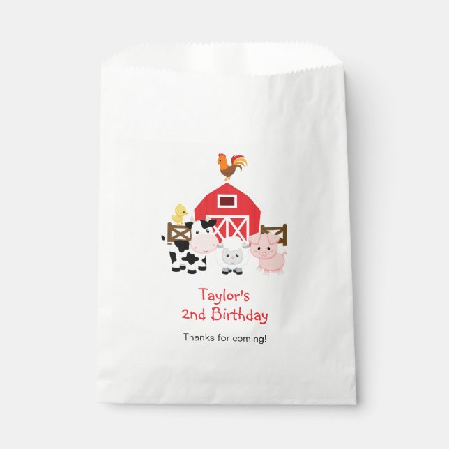Bolsas de Favor de la Granja (personalizadas con t (Anverso)
