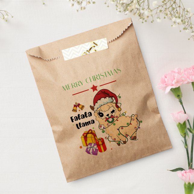 Bolsas de Favor de Llama de Navidad (Sellado)