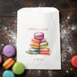 Bolsas de favor de macarrones dulces coloridos