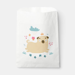 Bolsas de Favor de Pug Feliz