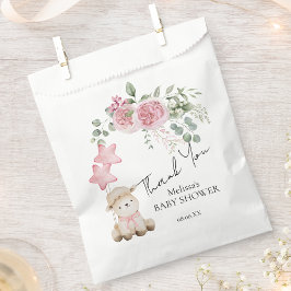 Bolsas de Favor de Rosas Rosadas de Cordero Dulce