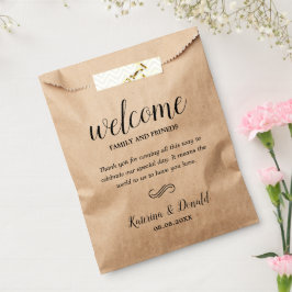Bolsas de Favor de Rustic Kraft Boda