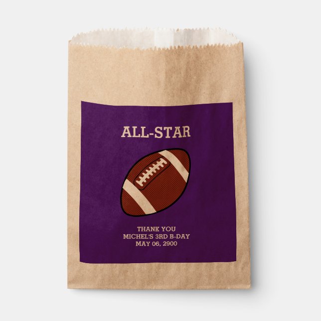 Bolsas de Favor del Cumpleaños del Fútbol (Anverso)