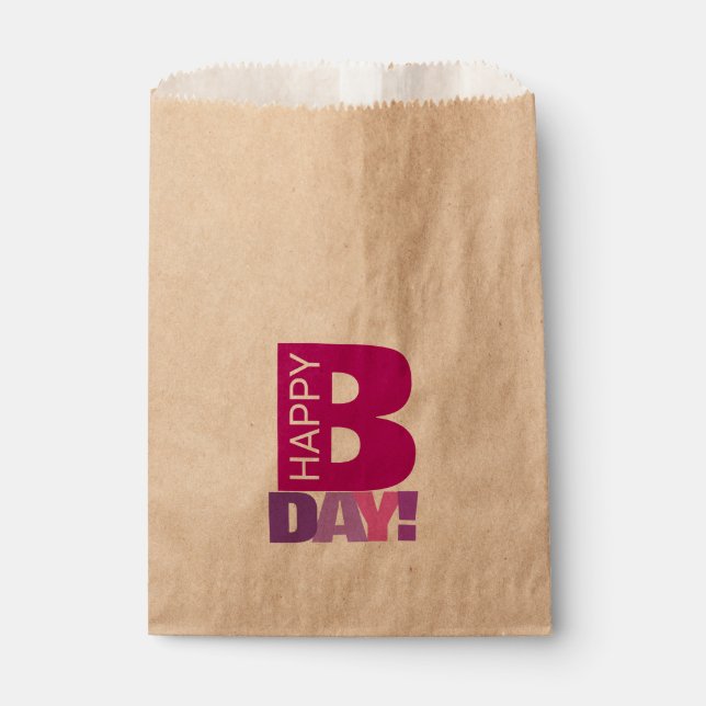 Bolsas de Favor del Día Simple y Divertido (Anverso)