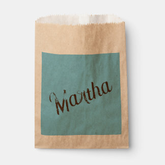 Bolsas de Favor del Nombre Anticuado (Sky Blue & C