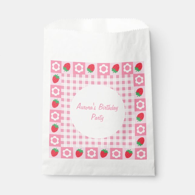 Bolsas de Favor del Primer Cumpleaños de los Berry (Anverso)
