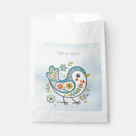 Bolsas de Favor Floral Blue Bird