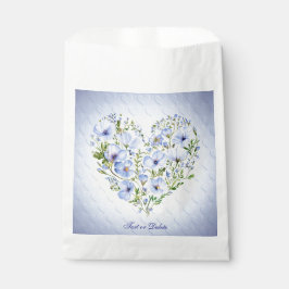 Bolsas de Favor Floral Blue Heart